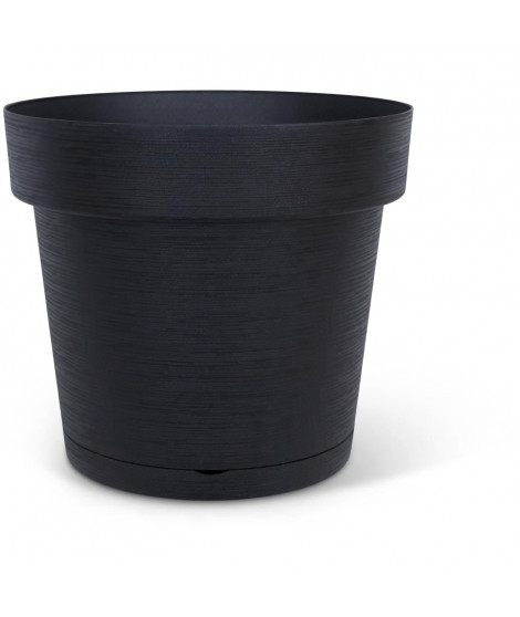 Pot a réserve d'eau - GARDEN ID Glamour - Anthracite 40 cm - Surface granuleuse - Intérieur/extérieur - Design épuré.