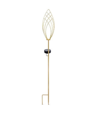 Lanterne solaire - GARDEN ID Épi Doré - Ø11 h81 cm - Autonomie 6-8h - Bouton on/off - Pile AAA rechargeable.