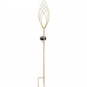 Lanterne solaire - GARDEN ID Épi Doré - Ø11 h81 cm - Autonomie 6-8h - Bouton on/off - Pile AAA rechargeable.