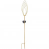 Lanterne solaire - GARDEN ID Épi Doré - Ø11 h81 cm - Autonomie 6-8h - Bouton on/off - Pile AAA rechargeable.