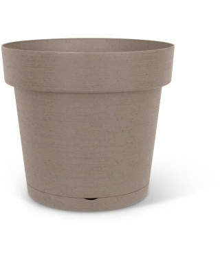 Pot a réserve d'eau - GARDEN ID Glamour - Taupe 40 cm - Surface granuleuse - Intérieur/extérieur - Design épuré - Contient du…