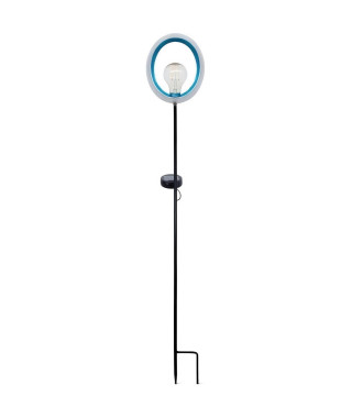 Lanterne solaire - GARDEN ID Lagune - Ø16 h80 cm - Autonomie 6-8h - Bouton on/off - Pile AAA rechargeable.