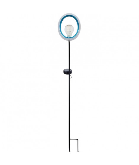 Lanterne solaire - GARDEN ID Lagune - Ø16 h80 cm - Autonomie 6-8h - Bouton on/off - Pile AAA rechargeable.
