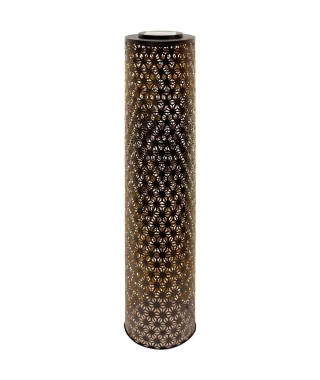 Lampe solaire - GARDEN ID Colonne - Or-Noir - Ø20 H80 cm - 6 a 8h lumiere - Bouton marche/arret - Batterie LI-ION durable.