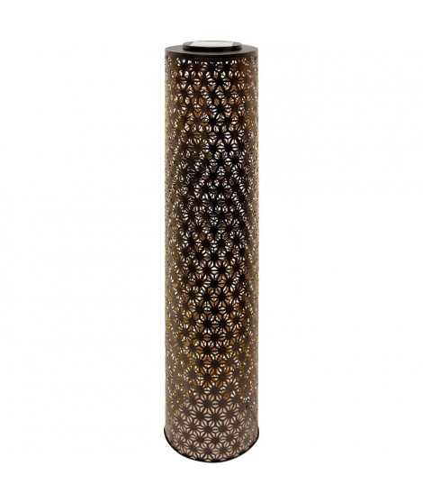 Lampe solaire - GARDEN ID Colonne - Or-Noir - Ø20 H80 cm - 6 a 8h lumiere - Bouton marche/arret - Batterie LI-ION durable.