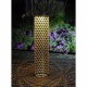 Lampe solaire - GARDEN ID Colonne - Or-Noir - Ø20 H80 cm - 6 a 8h lumiere - Bouton marche/arret - Batterie LI-ION durable.