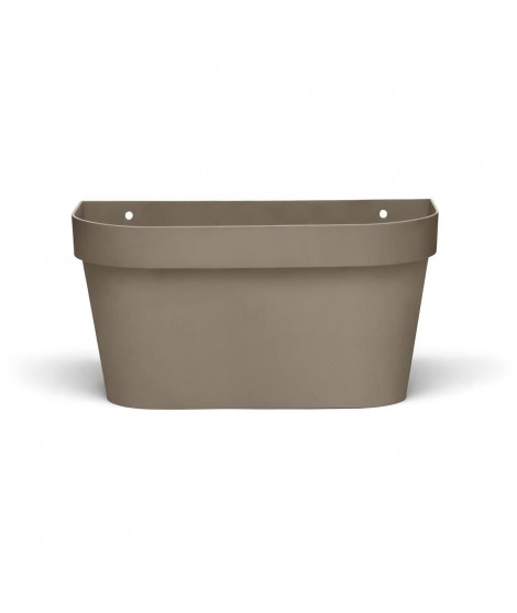 Pot mural - GARDEN ID Star - Taupe 36 x 16 cm - Réserve d'eau avec systeme de trop-plein - Recyclé et 100% recyclable