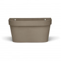 Pot mural - GARDEN ID Star - Taupe 36 x 16 cm - Réserve d'eau avec systeme de trop-plein - Recyclé et 100% recyclable