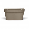 Pot mural - GARDEN ID Star - Taupe 36 x 16 cm - Réserve d'eau avec systeme de trop-plein - Recyclé et 100% recyclable