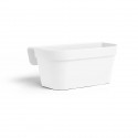 Jardiniere+crochet - GARDEN ID Star - Blanc 50 x 21 cm - Fixation facile - Réserve d'eau - recyclé et 100% recyclable