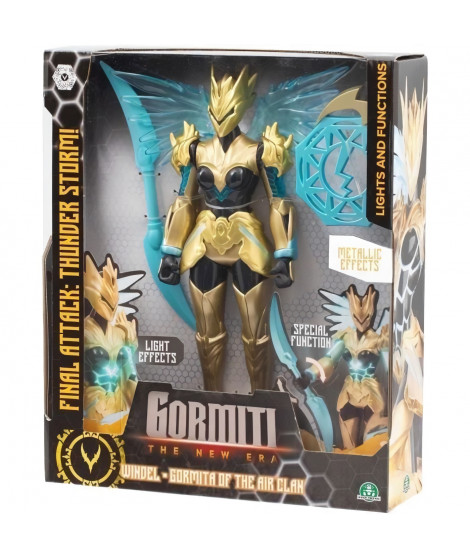 Figurine articulée - GORMITI - Gormiti avec attaque lumineuse Air - Windel - 27 cm - a partir de 4 ans - GRV072