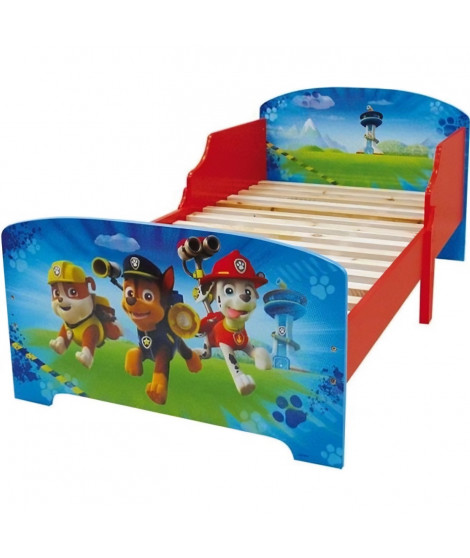 PAT PATROUILLE Lit avec lattes pour enfant 70 x 140 cm