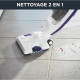 ROWENTA Nettoyeur vapeur Clean & Steam Revolution - Aspire et nettoie a la vapeur - Elimine 99,9 % des bactéries RY7731WH