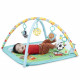 BRIGHT STARTS Tapis d'Eveil Football, Arche de jeu avec jouets Oball détachables, Musique et Lumieres, Dimensions : 47 x 74 x 74