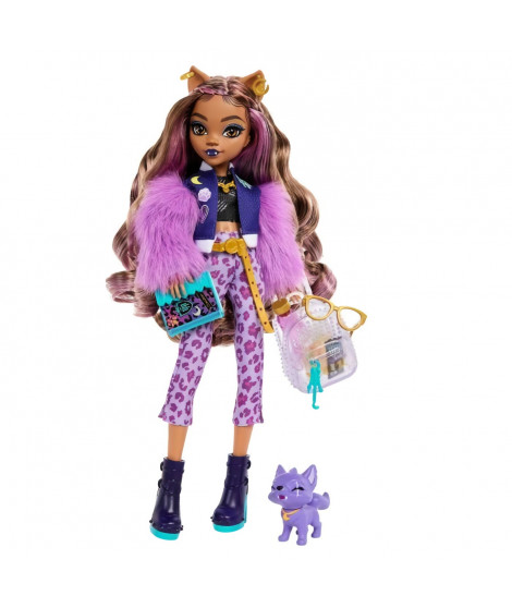 Monster High-Clawdeen Wolf-Poupée avec chien Crescent et accessoires HRP65