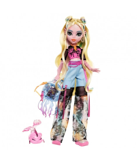 Monster High-Poupée Lagoona Blue-Poupée avec animal et accessoires HXH75
