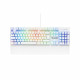 Clavier Gamer - The G-Lab - KEYZ RUBIDIUM - Mécanique (Switch Rouge) - Repose Poignet - RGB - Filaire - Azerty - Blanc