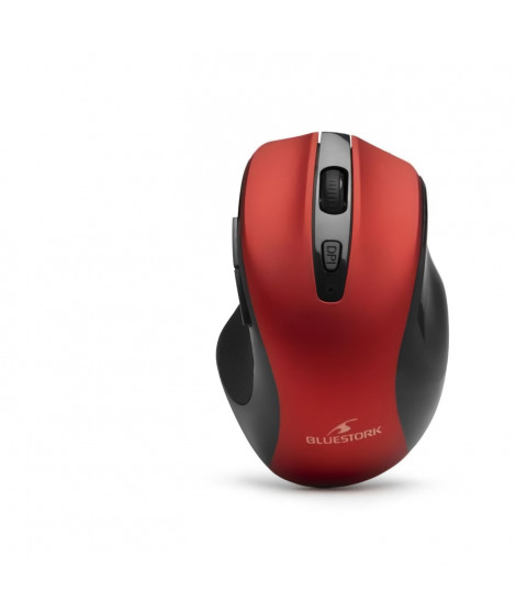 Souris Sans Fil - BLUESTORK - OFFICE 75 - Rechargeable - PC/MAC - Rouge