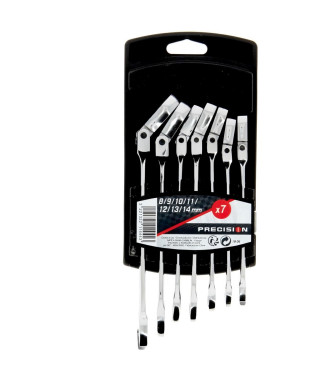 7 Clés mixtes a cliquet - PRECISION STEEL
