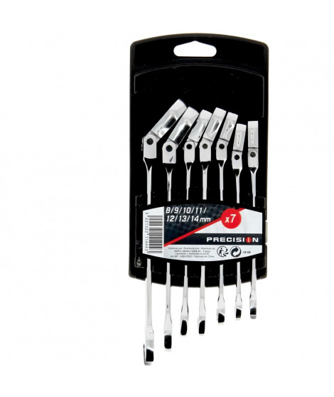 7 Clés mixtes a cliquet - PRECISION STEEL