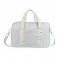 Badabulle Sac a langer Bowling - Grande Contenance 20L - Plan a langer et Attaches-poussette inclus, Gris