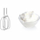 Batteur - BOSCH - MFQ3030 - 350 W - 4 vitesses - Touche Pulse - 2 crochets + 2 fouets inox - Blanc