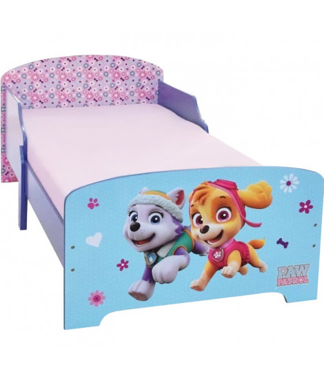 PAT PATROUILLE fille lit 140x70 cm avec lattes pour enfant