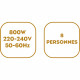 Appareil a fondue - LITTLE BALANCE - HAPPY - 800 W - 2 L - 8 personnes - Blanc / Noir