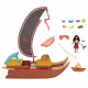 MATTEL La pirogue de Vaiana JBT78