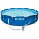 Kit Piscine hors sol tubulaire INTEX - Metal Frame - 366 x 76 cm - Ronde (Livrée avec pompe et cartouche) - 28212NP