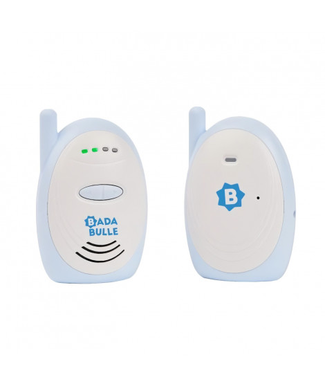 Badabulle Babyphone audio - Simple d'utilisation - Portée 300m  - Babyphone Compact - Alarme Sonore et Visuelle