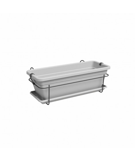 Jardiniere - ARTEVASI - VENEZIA balcon KIT - 50 ma - Gris clair
