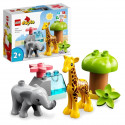 LEGO 10971 DUPLO Animaux Sauvages d'Afrique, Jouet sur le Safari des 2 Ans avec Figurines d'Éléphant et  Girafe avec Tapis de…