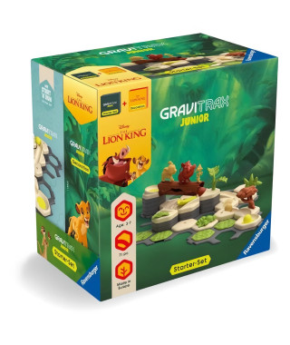 Gravitrax Junior Starter Set Le Roi Lion, Circuits de billes, 71 pieces, Des 3 ans, 73437, Ravensburger