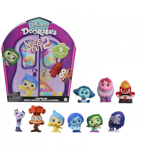 Figurines a collectionner - DISNEY PIXAR Doorables - Coffret Collector Vice-Versa 2 - 9 figurines exclusives inspirées du film