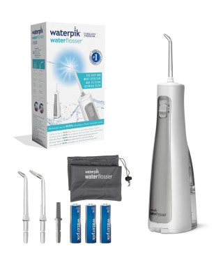 Jet Dentaire - WATERPIK - WF-03 Freedom - Sans Fil - Portable - 2 Niveaux de pression - 3 Embouts - Sac inclus