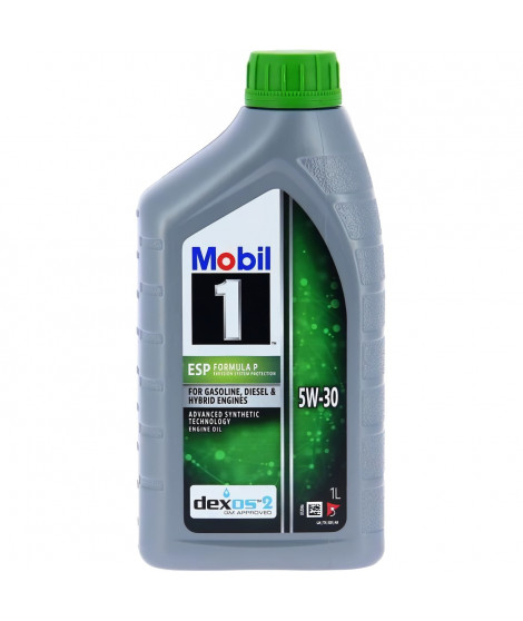 Bidon huile de moteur - MOBIL1 - 5W30 ESP Formula P - 1 L - 4 saisons
