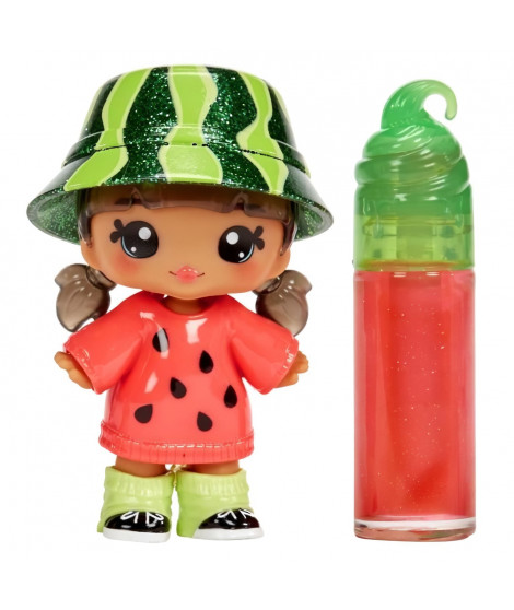 Yummiland - 1 poupée 10 cm et un gloss pailleté a créer - Maya - Goût Pasteque - Des 4ans