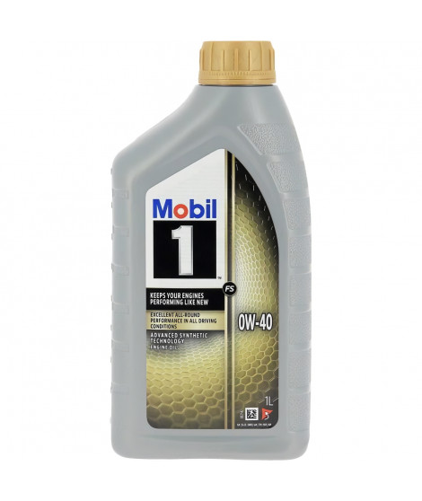 Bidon huile de moteur - MOBIL1 - 0W-40 FS - 1 L - 4 saisons