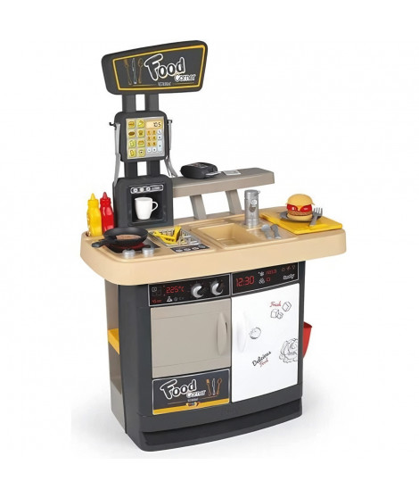 Smoby - Food Corner Restaurant - Cuisine Resto avec Lecteur CB - 29 Accessoires - Jouet d'Imitation pour Enfant