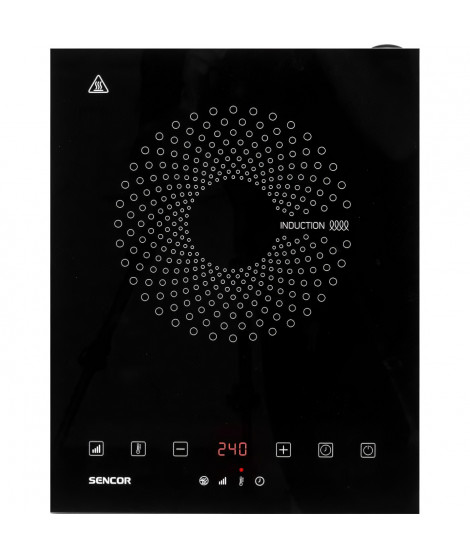 Plaque de cuisson a induction - SENCOR - SCP 3601GY - 2000 W - 1 foyer - Noir