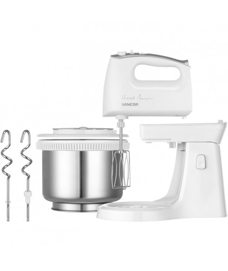 Batteur a main avec bol rotatif - SENCOR - SHM6206SS - 500W - Argent