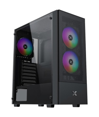 Boîtier PC Moyen Tour sans alim - XIGMATEK HERO II Air 3F (Noir) - ATX/Micro ATX - 3x120mm FRGB - Mesh - USB 3.0/2.0