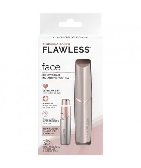 Éliminateur de Duvet Visage Rechargeable - FLAWLESS FINISH - Flawless Face - Doux et sans danger - Blush