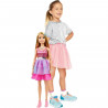 BARBIE GRANDE POUPÉE BLONDE FASHIONISTAS AVEC ROBE ROSE IRISÉE, 71 CM,