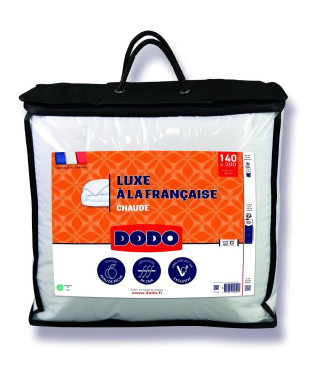 DODO - Couette - Luxe a la Française - 140 x 200 cm - 350g/m² - VOLUPT'AIR - Blanc