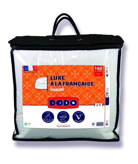 DODO - Couette - Luxe a la Française - 140 x 200 cm - 350g/m² - VOLUPT'AIR - Blanc