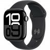 Apple Watch Series 10 GPS + Cellular - 42mm - Boîtier Jet Black Aluminium - Bracelet Black Sport Band - M/L