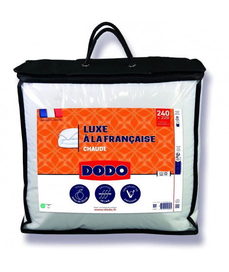 DODO - Couette - Luxe a la Française - 220 x 240 cm - 350g/m² - VOLUPT'AIR - Blanc