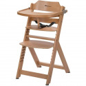 BEBECONFORT Timba Chaise haute bébé, Chaise bois, De 6 mois a 10 ans (30kg), Natural wood